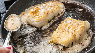 Butter Basted Haddock or Cod