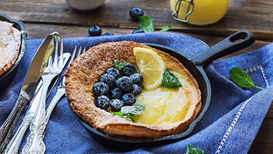Lemon Blueberry Dutch Baby